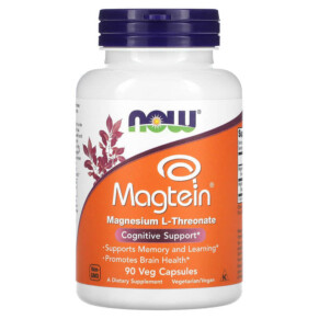 Thực phẩm chức năng NOW Foods Magtein Magnesium L-Threonate 90 Veg Capsules 733739023902