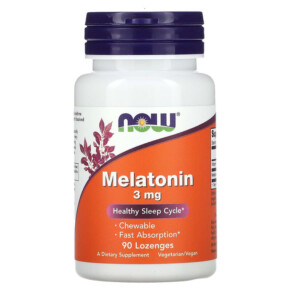 Thực phẩm chức năng NOW Foods Melatonin 3 mg 90 Lozenges 733739032584