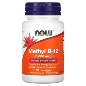 Thực phẩm chức năng NOW Foods Methyl B-12 5.000 mcg 60 Lozenges 733739004963
