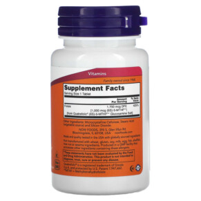 Thành phần vi chất của NOW Foods Methyl Folate 1.000 mcg 90 Tablets 733739004918