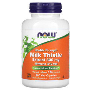 Thực phẩm chức năng NOW Foods Milk Thistle Extract Double Strength 300 mg 200 Veg Capsules 733739047533
