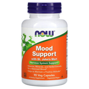 Thực phẩm chức năng NOW Foods Mood Support with St. John's Wort 90 Veg Capsules 733739033512