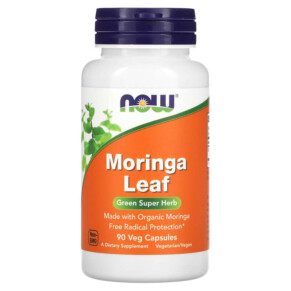 Thực phẩm chức năng NOW Foods Moringa Leaf 90 Veg Capsules 733739040206