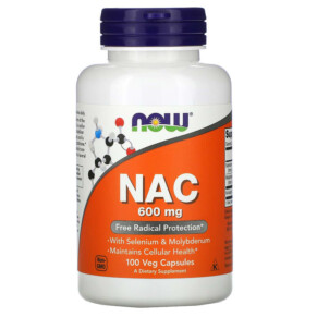 Thực phẩm chức năng NOW Foods NAC 600 mg 100 Veg Capsules 733739000859