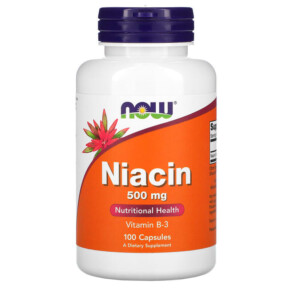 Thực phẩm chức năng NOW Foods Niacin 500 mg 100 Capsules 733739004819