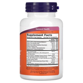 Thành phần vi chất của NOW Foods Ocu Support 120 Veg Capsules 733739033024