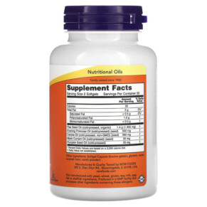 NOW Foods Omega 3-6-9 1.000 mg 100 Softgel 3 Thành phần vi chất của NOW Foods Omega 3-6-9 1.000 mg 100 Softgel 733739018359