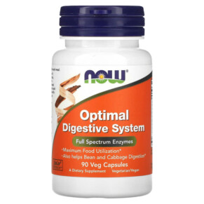 Thực phẩm chức năng NOW Foods Optimal Digestive System 90 Veg Capsules 733739029584