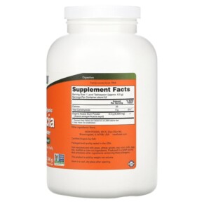 Thành phần vi chất của NOW Foods Organic Acacia Pure Powder 12 oz (340 g) 733739059055