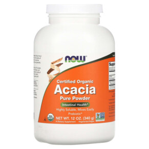 Thực phẩm chức năng NOW Foods Organic Acacia Pure Powder 12 oz (340 g) 733739059055