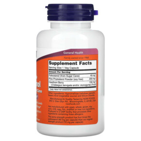 Thành phần vi chất của NOW Foods Policosanol Extra Strength 40 mg 90 Veg Capsules 733739018250