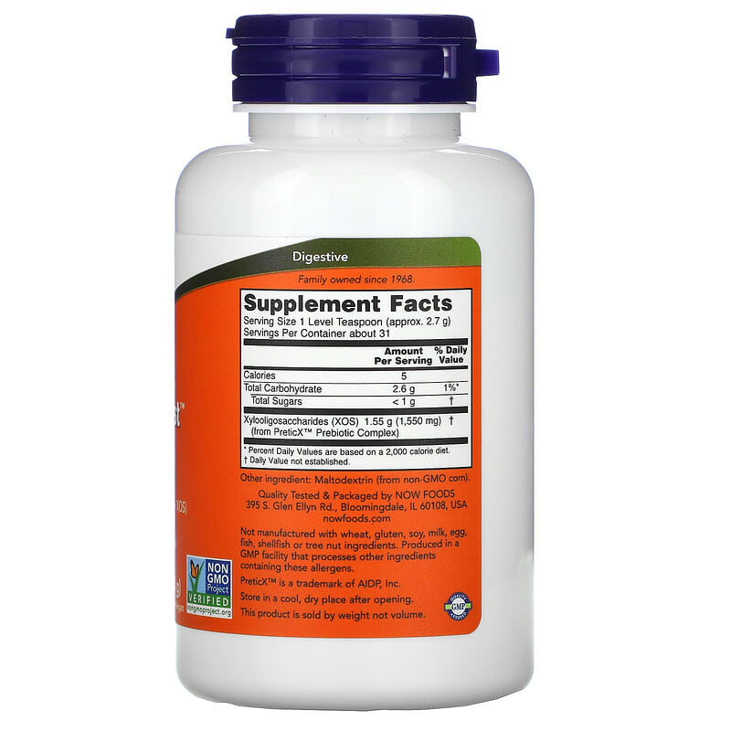 NOW Foods Prebiotic Bifido Boost Powder 3 oz (85 g) 2 Thành phần vi chất của NOW Foods Prebiotic Bifido Boost Powder 3 oz (85 g) 733739029485