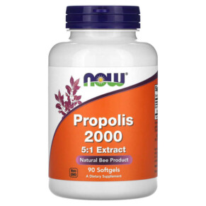Thực phẩm chức năng NOW Foods Propolis 2000 5:1 Extract 90 Softgels 733739025432