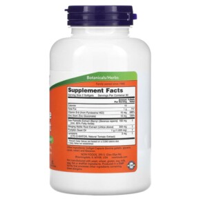Thành phần vi chất của NOW Foods Prostate Support 180 Softgels 733739033413