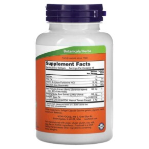 Thành phần vi chất của NOW Foods Prostate Support 90 Softgels 733739033406