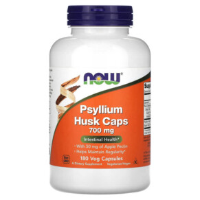 Thực phẩm chức năng NOW Foods Psyllium Husk Caps 700 mg 180 Veg Capsules 733739059734