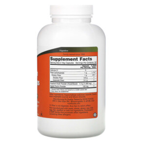 Thành phần vi chất của NOW Foods Psyllium Husk Caps 700 mg 360 Veg Capsules 733739059741