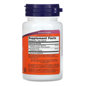 Thành phần vi chất của NOW Foods Pycnogenol 100 mg 60 Veg Capsules 733739032676