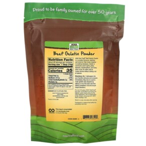 Thành phần vi chất của NOW Foods Real Food Beef Gelatin Powder 1 lb (454 g) 733739065094