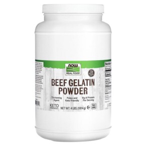 Thực phẩm chức năng NOW Foods Real Food Beef Gelatin Powder 4 lbs (1.814 g) 733739065117