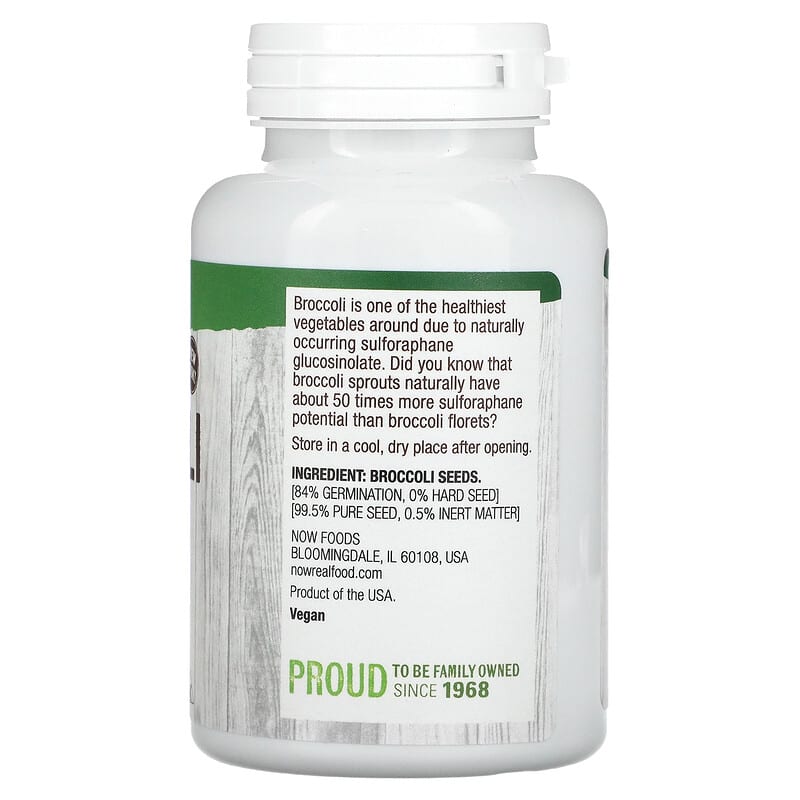 NOW Foods Real Food Broccoli Seeds 4 oz (113 g) 2 Thành phần vi chất của NOW Foods Real Food Broccoli Seeds 4 oz (113 g) 733739072153