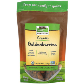 Thực phẩm chức năng NOW Foods Real Food Certified Organic Golden Berries 8 oz (227 g) 733739056986