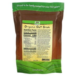 Thành phần vi chất của NOW Foods Real Food Organic Oat Bran 14 oz (397 g) 733739059512