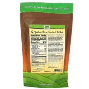 Thành phần vi chất của NOW Foods Real Food Organic Raw Cacao Nibs 8 oz (227 g) 733739066763