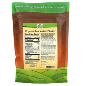 Thành phần vi chất của NOW Foods Real Food Organic Raw Cacao Powder 12 oz (340 g) 733739066787