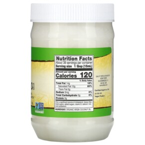 Thành phần vi chất của NOW Foods Real Food Organic Virgin Coconut Oil 20 fl oz (591 ml) 733739017260