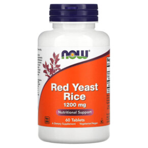 Thực phẩm chức năng NOW Foods Red Yeast Rice 1.200 mg 60 Tablets 733739035042