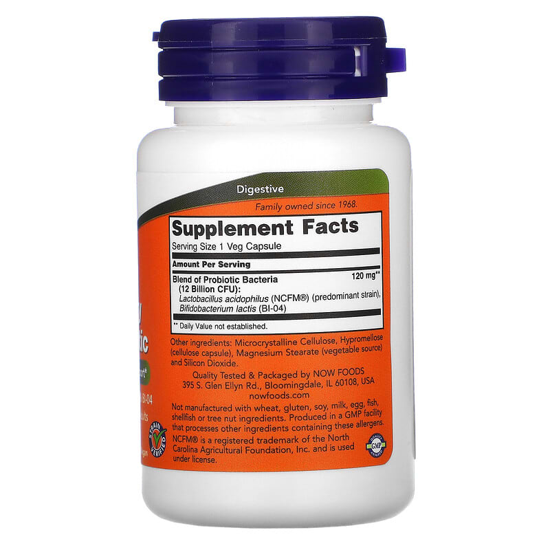 NOW Foods Respiratory Care Probiotic 60 Veg Capsules 2 Thành phần vi chất của NOW Foods Respiratory Care Probiotic 60 Veg Capsules 733739029096