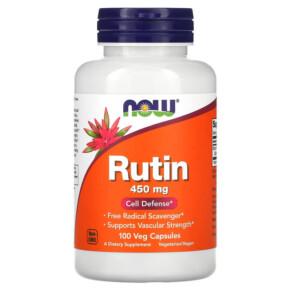 Thực phẩm chức năng NOW Foods Rutin 450 mg 100 Veg Capsules 733739007353