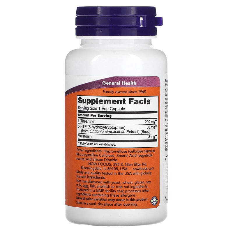 NOW Foods Sleep Regimen 3-in-1 90 Veg Capsules 2 Thành phần vi chất của NOW Foods Sleep Regimen 3-in-1 90 Veg Capsules 733739047694