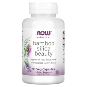Thực phẩm chức năng NOW Foods Solutions Bamboo Silica Beauty 90 Veg Capsules 733739084040