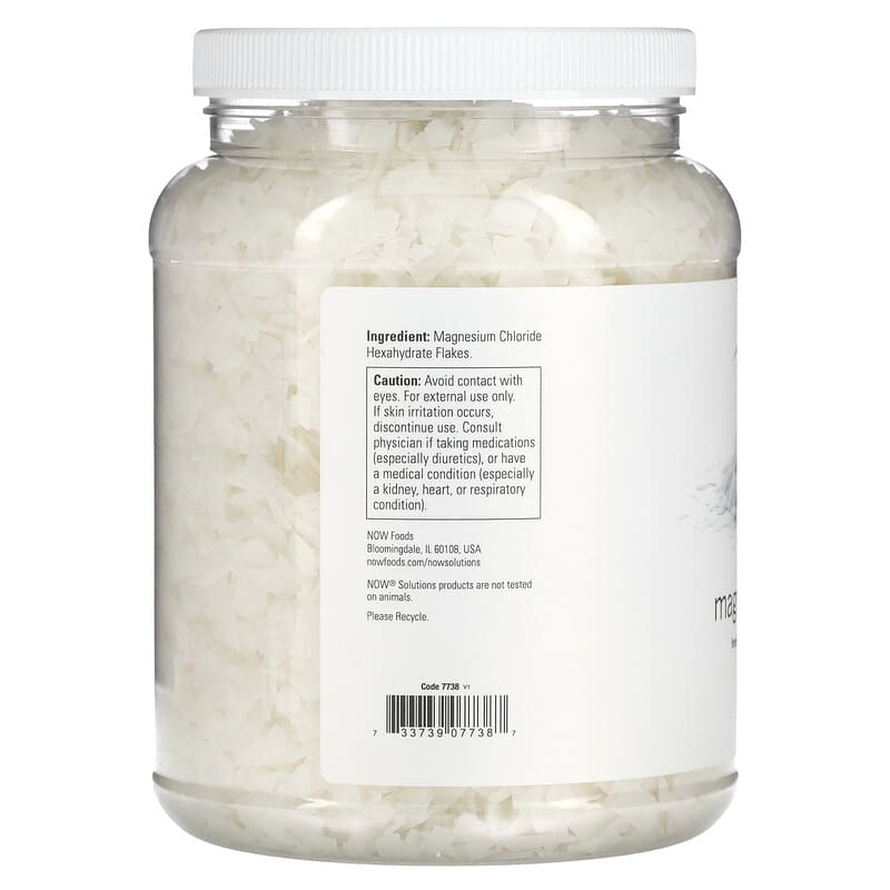 NOW Foods Solutions Magnesium Flakes 100% Pure 54 oz (1531 g) 2 Thành phần vi chất của NOW Foods Solutions Magnesium Flakes 100% Pure 54 oz (1531 g) 733739077387