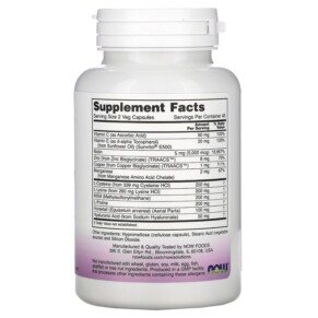 Thành phần vi chất của NOW Foods Solutions Vegan Hair Skin & Nails 90 Veg Capsules 733739033819