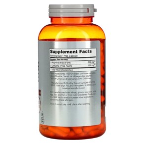 Thành phần vi chất của NOW Foods Sports Arginine & Citrulline 240 Veg Capsules 733739000385