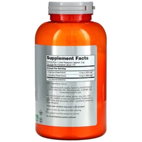 Thành phần vi chất của NOW Foods Sports Arginine & Citrulline Powder 12 oz (340 g) 733739002044