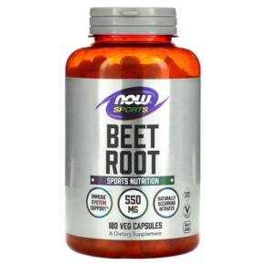 Thực phẩm chức năng NOW Foods Sports Beet Root 550 mg 180 Veg Capsules 733739050564
