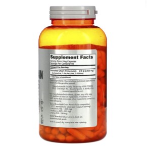 Thành phần vi chất của NOW Foods Sports Branched-Chain Amino Acids 240 Capsules 733739000545