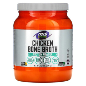 Thực phẩm chức năng NOW Foods Sports Chicken Bone Broth Protein Powder 1.2 lbs (544 g) 733739019622