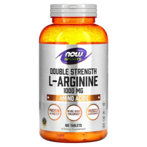 Thực phẩm chức năng NOW Foods Sports Double Strength L-Arginine 1.000 mg 180 Tablets 733739000262