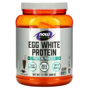 Thực phẩm chức năng NOW Foods Sports Egg White Protein Creamy Chocolate 1.5 lbs (680 g) 733739020444