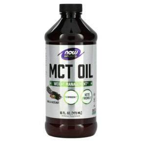 Thực phẩm chức năng NOW Foods Sports MCT Oil Vanilla Hazelnut 16 fl oz (473 ml) 733739022097