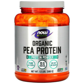 Thực phẩm chức năng NOW Foods Sports Organic Pea Protein Powder Pure Unflavored 1.5 lbs (680 g) 733739021083