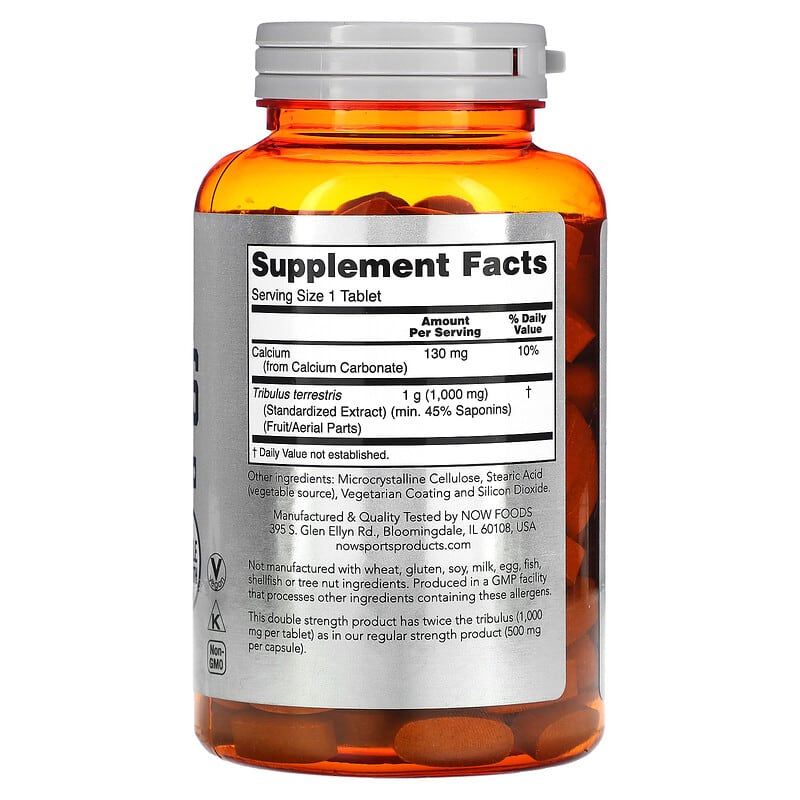 NOW Foods Sports Tribulus 1.000 mg 180 Tablets 2 Thành phần vi chất của NOW Foods Sports Tribulus 1.000 mg 180 Tablets 733739022714