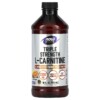 Thực phẩm chức năng NOW Foods Sports Triple Strength L-Carnitine Liquid Citrus 3.000 mg 16 fl oz (473 ml) 733739000644