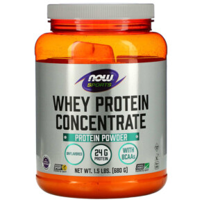 Thực phẩm chức năng NOW Foods Sports Whey Protein Concentrate Protein Powder Unflavored 1.5 lbs (680 g) 733739022981