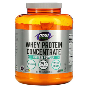 Thực phẩm chức năng NOW Foods Sports Whey Protein Concentrate Protein Powder Unflavored 5 lbs (2268 g) 733739022998